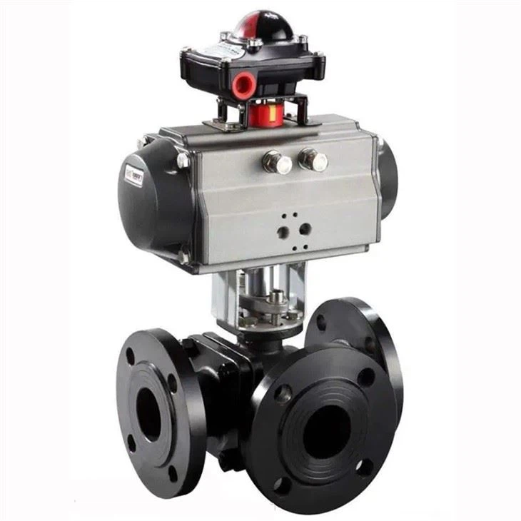 Pneumatic Three Way Ball Valve